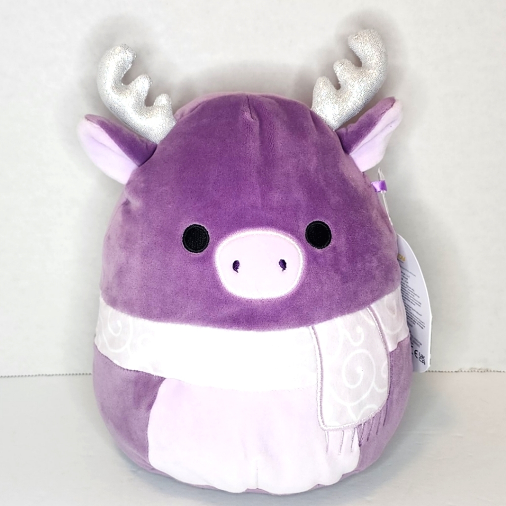 🎄 MARKINA 🫎 FTM ☆ Purple Moose Christmas 2023 Original Squishmallow ☆》NWT《☆